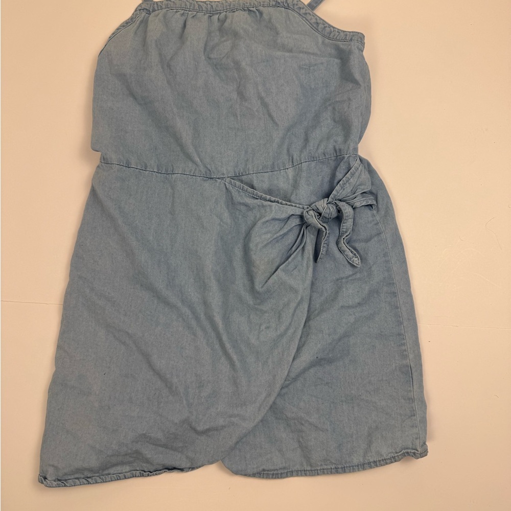 Wonder Nation Girls Denim Skort Romper‎ Shorts Dress Jumpsuit